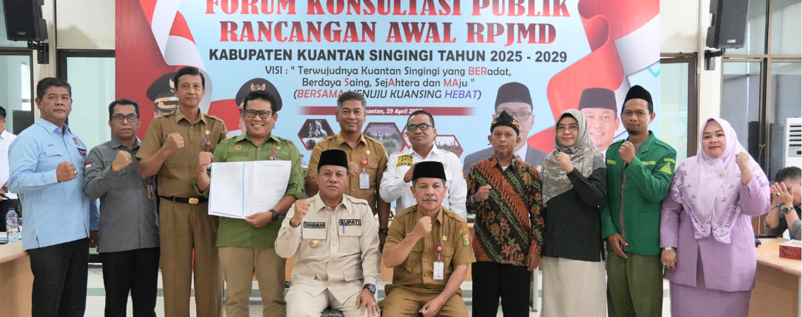 Bupati Kuansing, Suhardiman Amby di Forum Konsultasi Publik Rancangan Awal Rencana Pembangunan Jangka Menengah Daerah 2025-2029