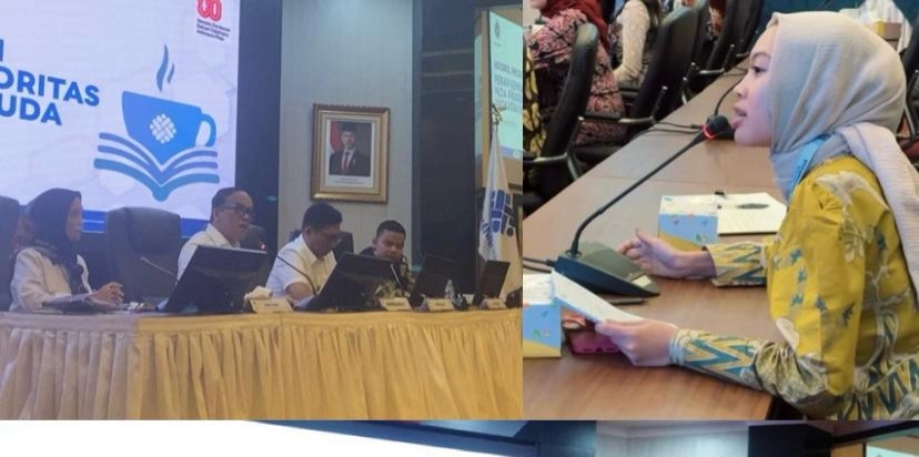 Finalis Duta Maritim Dwi Kurnia Sari Asal Bengkalis Tanyakan Soal PMI Dihadapan Wamenaker