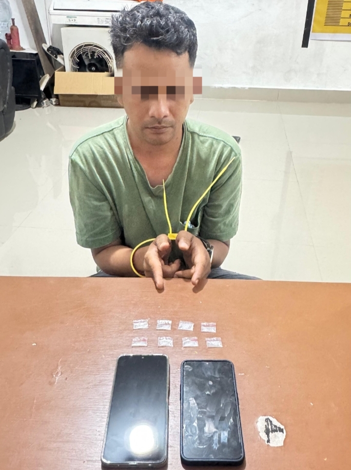 Polsek Mandau Tangkap DS Pelaku Peredaran Sabu