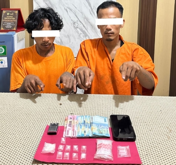Penggerebekan di Buluh Apo, Polsek Pinggir Tangkap Dua Pelaku Narkoba