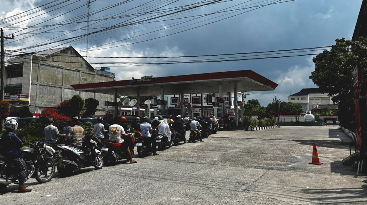 Antre di SPBU Riau/Riaunews