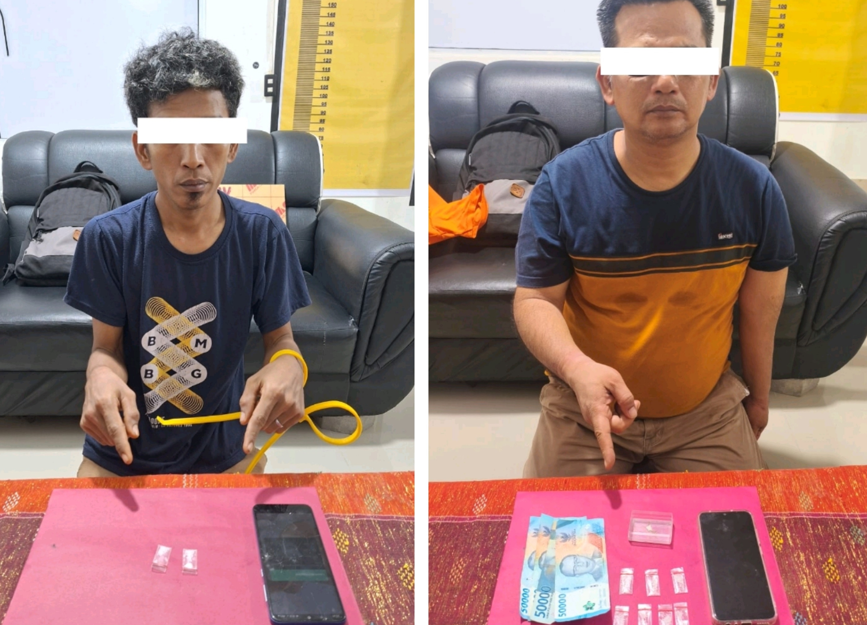 Grebek Malam Hari, Dua Pengedar Narkoba di Air Jamban Diringkus Polsek Mandau