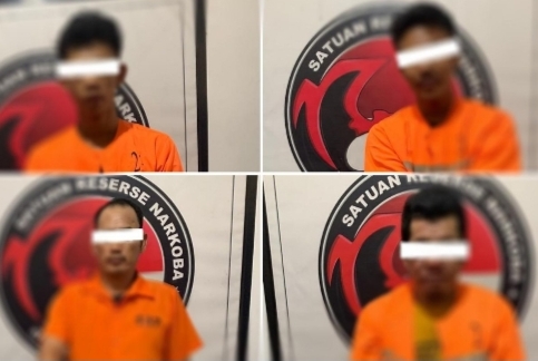 Pengedar Narkoba di Kecamatan Bantan Digulung Polisi dengan Empat Tersangka