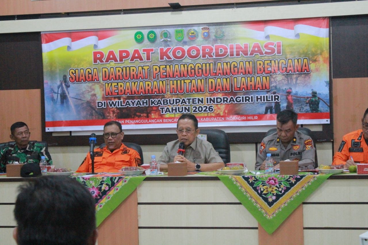 Anggota Komisi II DPRD Inhil bersama Sekda dan unsur Forkopimda Inhil
