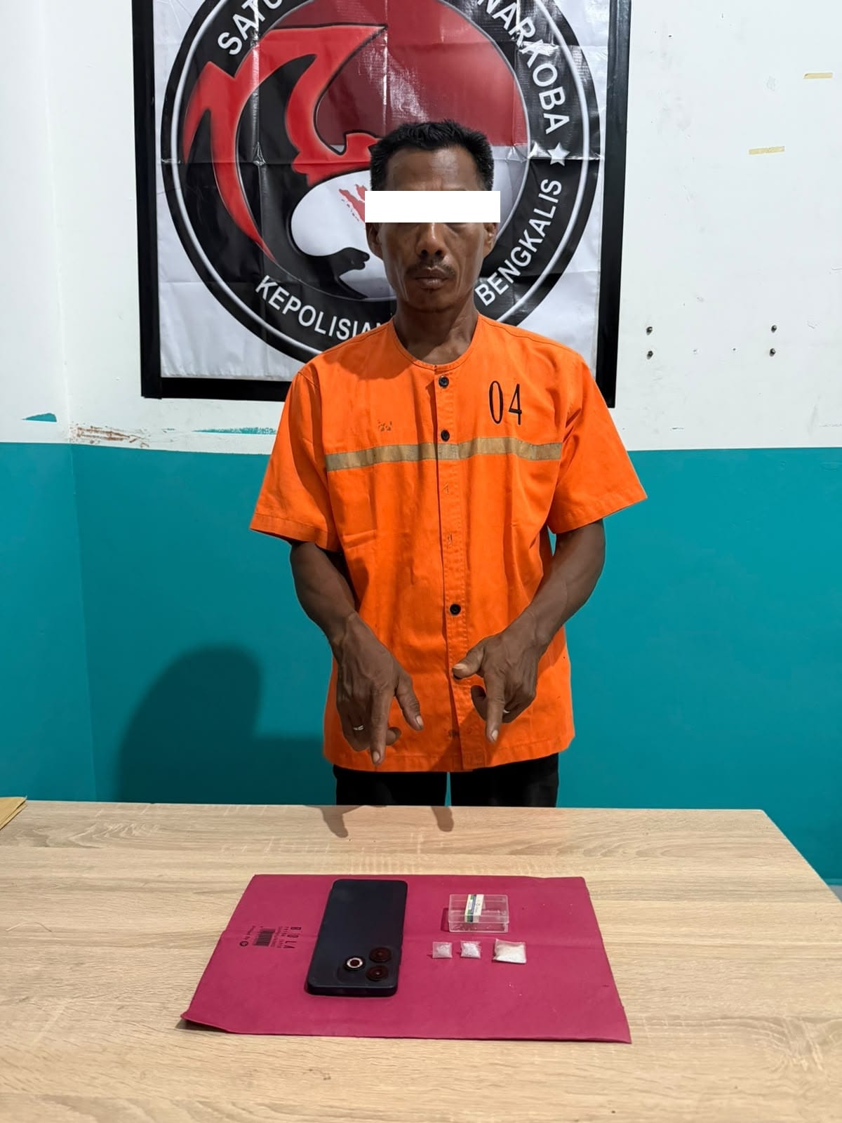 P4GN Polres Bengkalis, Pengedar Sabu 2,5 Gram Ditangkap di Bathin Solapan