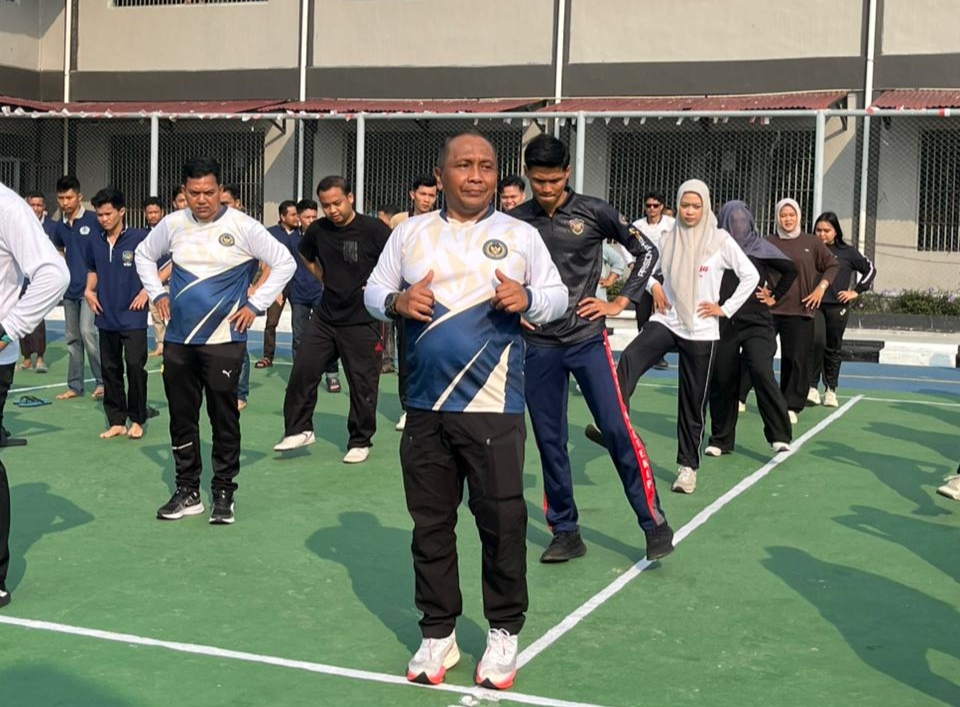 Dari Senam hingga Penyerahan Hadiah Lapas Bengkalis Gelar Semarak HUT RI