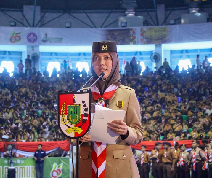 Ketua Kwarcab Gerakan Pramuka Kota Pekanbaru Sulastri. Foto: Istimewa.
